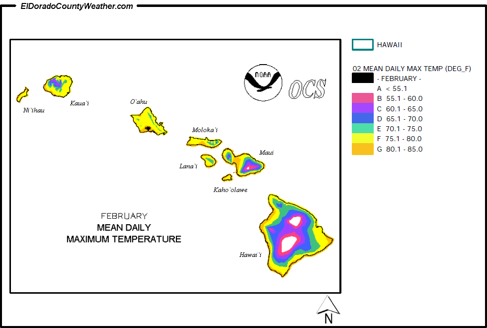 Alaska February Mean Daily Maximum Temperature